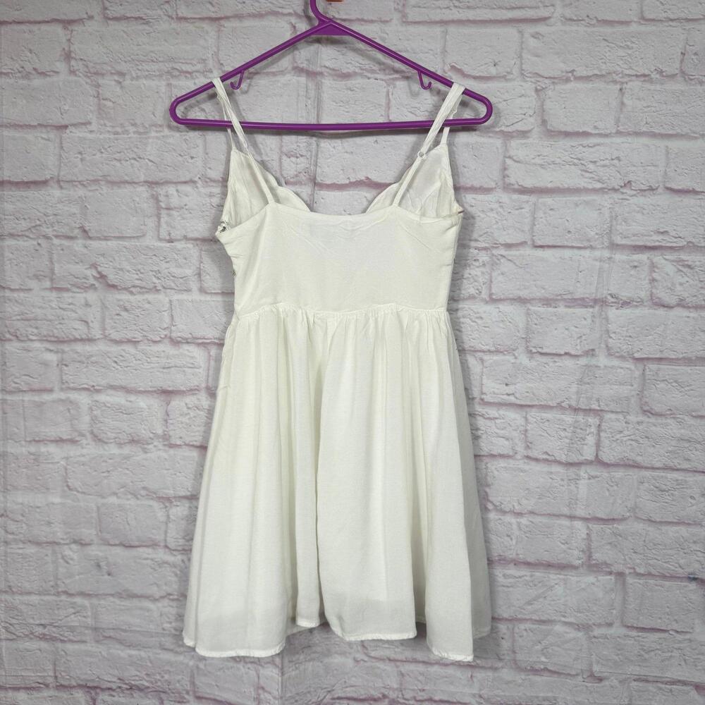 Lulus XS Daisy Petal Pickin' ivory embroidered mini dress - Picture 8 of 8